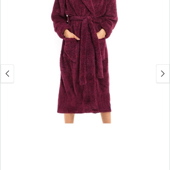 UGG Other - Women’s UGG Fuzzy Burgundy Bathrobe plush size medium cozy
